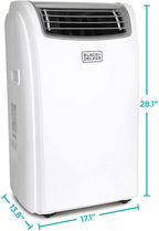 BLACK+DECKER 14,000 BTU Portable Air Conditioner with Heat and Remote Control, White
