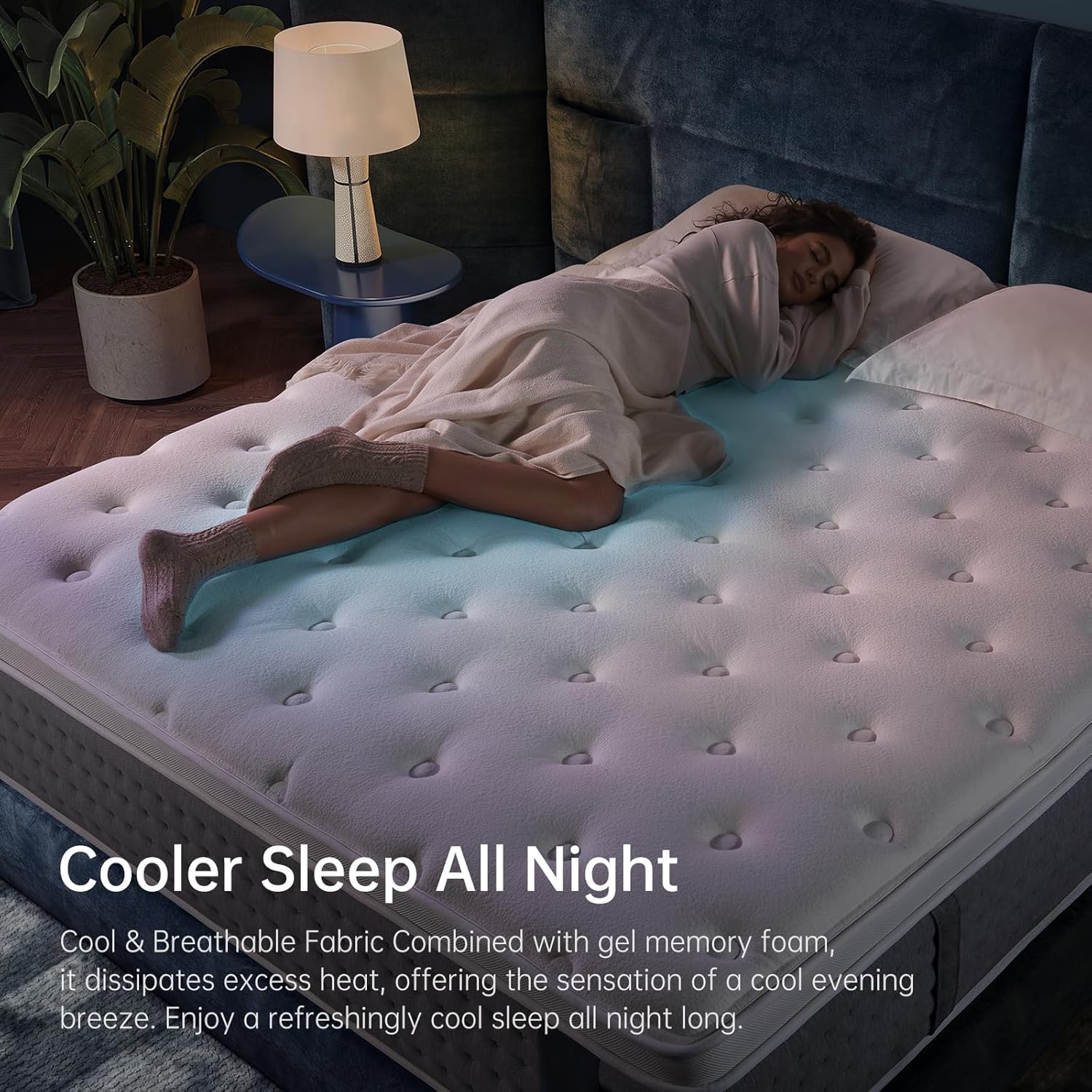 14 Inch King Size Mattress, Medium Plush Hybrid with Memory Foam & Individually Wrapped Coils, CertiPUR-US Certified, Fiberglass-Free Design (14 inch, King)