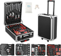 800 PCS Home Tool Set with Rolling Tool Box, Professional Mechanic Repair Kit, General Household Hand Tool Set with Aluminum Trolley Case for Homeowner, DIY