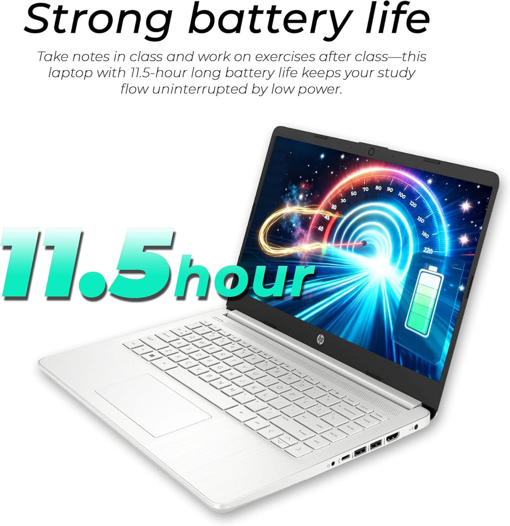 HP Ultrabook Laptop with Office 365 - Copilot AI - 1.2TB Storage - 8GB RAM - Intel Core | Thin & Portable  Anti-Glare Display  1TB OneDrive + 192GB SSD  win11  Fast Charge and 12hrs Battery  no Mouse