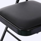 Karl home 6 Pack Black Folding Chairs with Padded Seats for Outdoor & Indoor, Portable Stackable Commercial Seat with Steel Frame for Events Office Wedding Party, 330lbs Capacity
