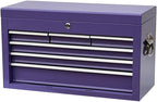 Workington Portable Metal Tool Chest with 6 Drawers, 24" 6-Drawer Tool Chest Cabinet with Ball Bearing Drawer Slides, Steel Tool Storage Box Organizer 4005 Purple