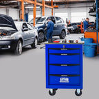 4-Drawer Rolling ToolChest, Blue & BlackModular Tool Box withWheels, Heavy-DutyRolling Tool Cabinet forGarage & WorkshopStorage