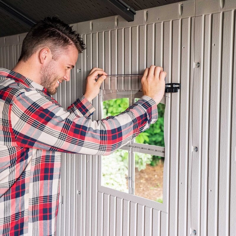 8 ft. W x 12.5 ft. D Plastic Storage Shed