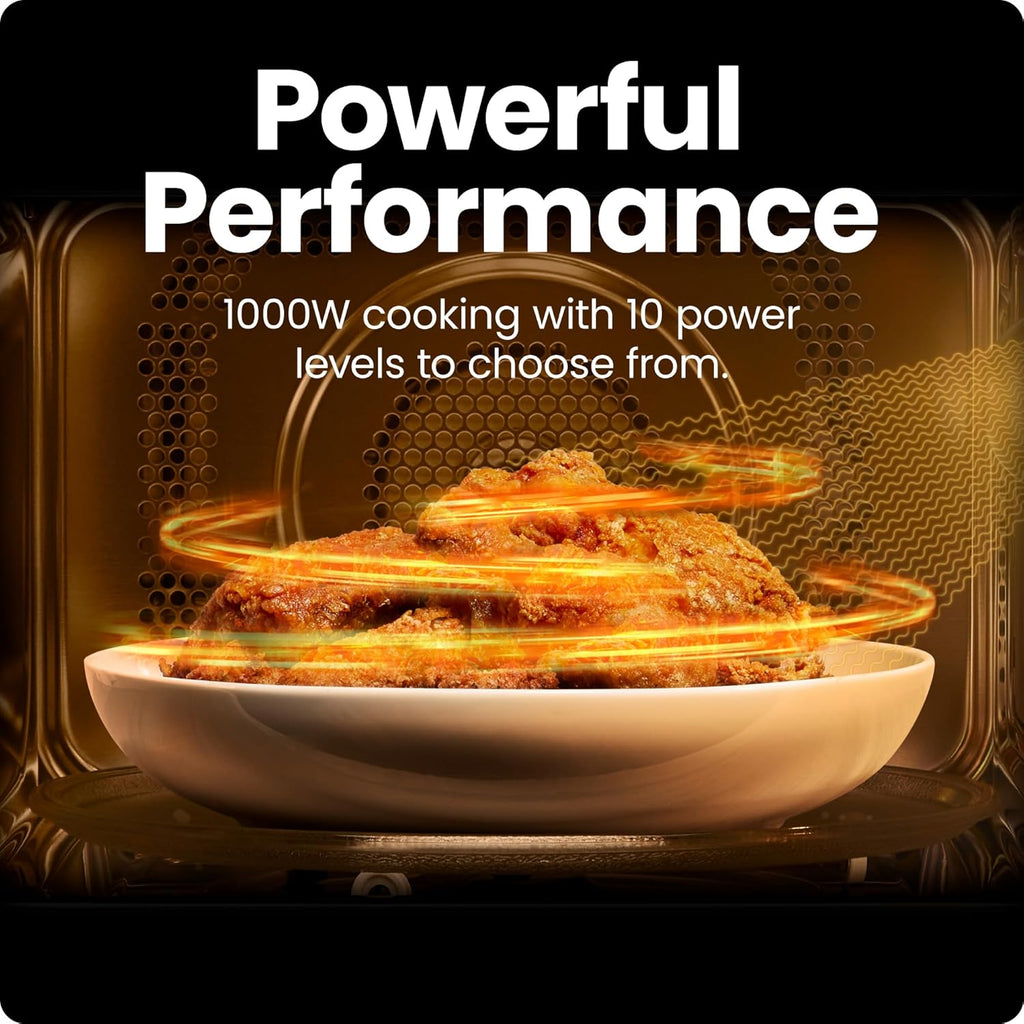 Chefman Countertop Microwave Oven, 1.3 Cu. Ft. Digital, Stainless Steel, 1000 Watts, with 6 Auto Menus, 10 Power Levels, Eco Mode, Memory, Mute Function, Child Safety Lock, Easy Clean Microwave Ovens