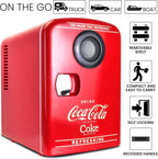 Koolatron Mini Fridge Bluetooth - Portable Small Cooler for Bedroom Office Makeup Compact Beverage Chiller for Drink Soda Wine Use In Car Dorm Patio 6 Can