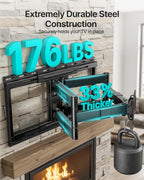 Pegzone Full Motion TV Wall Mount for 37-90 Inch TVs up to 176lbs, 25.4" Extension, Swivel Heavy Duty TV Bracket, Sliding Dual Arms for Off-Center Studs, Fits 16"/ 18" /24" Wood Studs, VESA 600x400