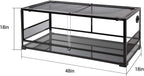 REPTI ZOO 67 Gallon Reptile Terrarium, Sliding Glass Doors, 48"x18"x18"