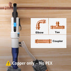 Hydraulic Copper Pipe Press Tool for Viega ProPress Fittings | Includes 1/2", 3/4", & 1" Dies | Ideal for Narrow Spaces & Tee Fittings | Includes 1 Set of Dies (1950)
