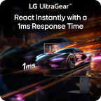 LG 27G810A-B 27-inch Ultragear 4K UHD (3840 x 2160) IPS Gaming Monitor  Dual Mode UHD 180Hz or FHD 360Hz  1ms  NVIDIA G-Sync  AMD FreeSync Premium  VESA DisplayHDR 400  HDMI 2.1  Black