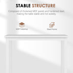 Need Small Square Dining Table- 31-1/2'' Sturdy and Heavy Duty Writing Desk for Small Spaces and Writing Table Desk Breakroom Table, White Color