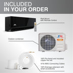 Cooper & Hunter 9,000 BTU 230V Hyper Heat Ductless Mini Split Air Conditioner & Heat Pump – 26 SEER2 Inverter System – Heats Down to -22F – Includes 16FT Installation Kit – Midnight Black