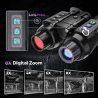 GOYOJO 4K Head-Mounted Night Vision Goggles & Binoculars for Adults – Infrared NVG with Manual Focus & 8X Digital Zoom for Hunting  Camping  and Outdoor Surveillance