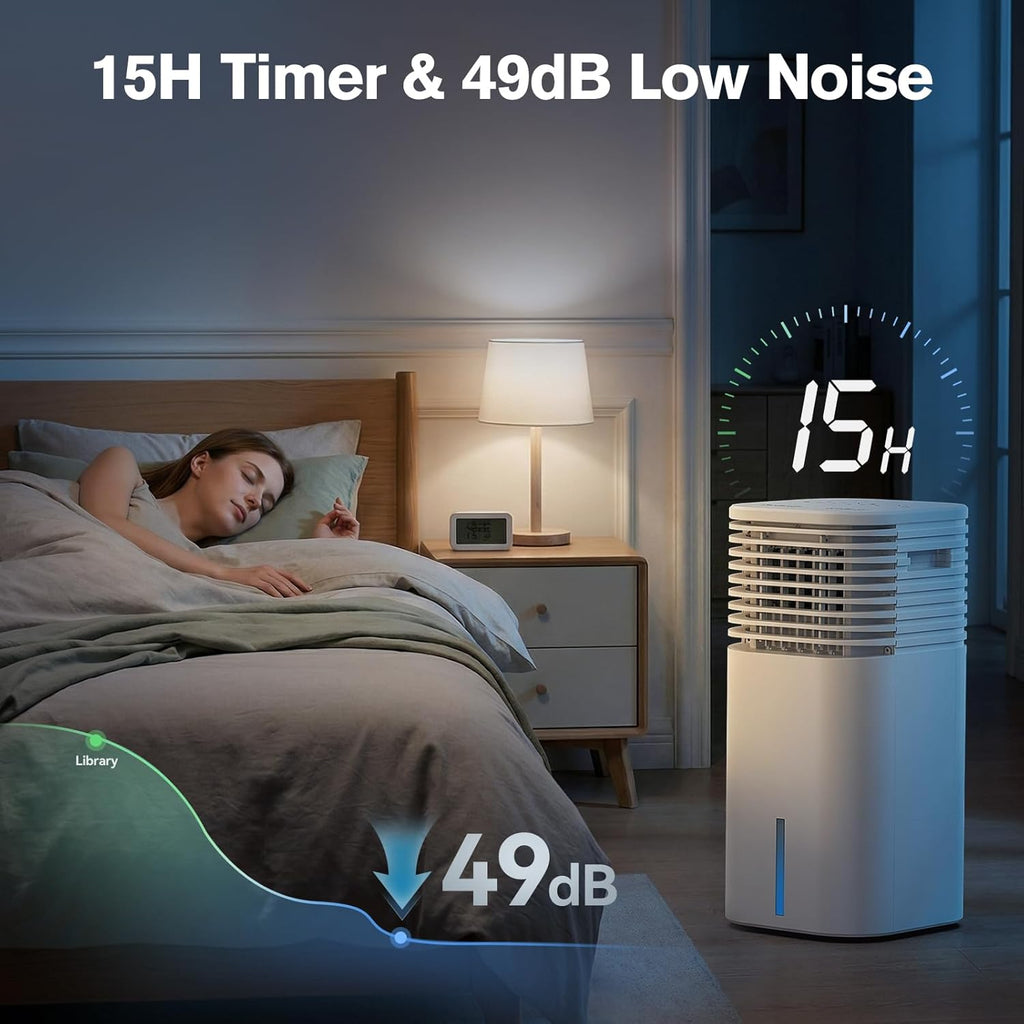 24" Windowless Portable Air Conditioner, 15H Timer & 120°Oscillation, 3-IN-1 Portable AC Unit with Remote, 2-Gal Tank, 3 Modes & 3 Speeds, Ultra-Quiet Ventless Swamp Cooler for Home Office, White