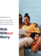 Gryphon AX – Ultra-Fast Mesh WiFi 6 Parental Control Router – Advanced Content Filters and Next-Gen Firewall - 4.3 Gbps Across 3 000 sq. ft. per Router for Multi-Device Households