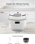CUCKOO Micom Rice Cooker 8-Cup Uncooked / 16-Cup Cooked with Nonstick Inner Pot, Large Rice Maker with 9 Menu Options, Fuzzy Logic Technology, Auto Clean Mode, LCD Display, White (CR-0810F)