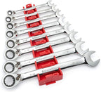 GEARWRENCH 8 Piece 72-Tooth 12 Point Reversible Ratcheting Combination SAE Wrench Set | 9533N