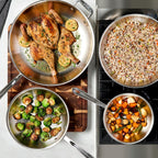 All-Clad D3® Stainless Steel 10 and 12 inch Frying Pans Set - Made in the USA- The Original Bonded Professional Cookware- Oven Safe & Induction Compatible