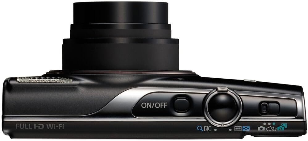 Canon PowerShot ELPH 360 HS A Digital Camera (Black) | 20.2MP CMOS Sensor  12x Optical Zoom & Built-in Wi-Fi | Compact Point-and-Shoot for Travel  Family & Everyday Photography (7280C001) + 64GB Card