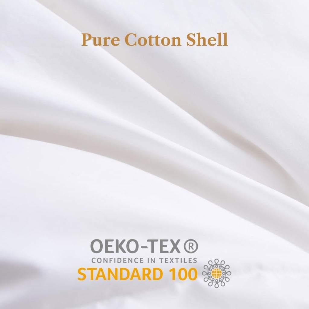 Royal Elite Goose Down Comforter King Size- Made in Canada White Goose Down Duvet Insert- Oeko Tex Certified Cotton Shell-Lightweight&Fluffy