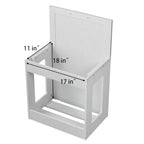 Tilt Out Trash Cabinet with Quick Installation and Deodorising Function, Wooden Trash Can Cabinet for Dining Room and Kitchen, White