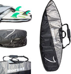 DORSAL Travel Shortboard and Longboard Surfboard Board Day Bag Cover Black/Grey Nylon 5'7