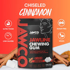 JAWCO Ultra-tough Jawline Chewing Gum | Get a Stronger, Squarer Jawline | Jaw Training Hard Gum | Chisel, Sculpt, Tone your Jaw | 15X Hardness | Facial Fitness Mewing Gum | Chiseled Cinnamon (6-Pack)