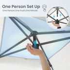 PHI VILLA 10x10ft 1-Person Setup Pop Up Canopy Tent Instant Portable Shelter w/ 1-Button Push, Case, 4 Weight Bags - Green