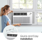 LG 10000 BTU Window Air Conditioners [2023] Remote Control WiFi App Ultra-Quiet Washable Filter Cools 450Sq.Ft for Medium & Large Room AC Unit air conditioner Easy Install White LW1017ERSM1