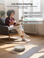 Lefant Robot Vacuum Cleaner M210 Pro,Slim,Quiet,2200Pa Suction,120 Min Self-Charging Robotic Vacuums, Freemove 3.0,WiFi/APP/Alexa,6 Cleaning Modes Ideal for Hard Floors Pet Hair Low Carpet,Champagne