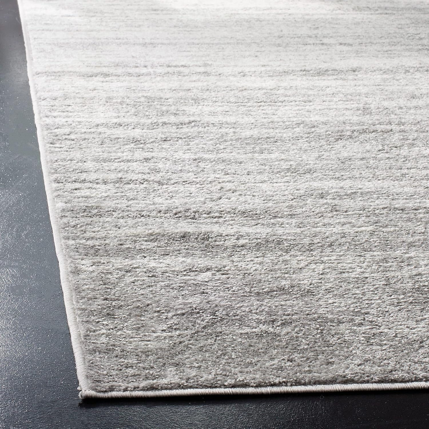 SAFAVIEH Adirondack Collection Area Rug - 12' Square, Ivory & Silver, Modern Ombre Design, Non Shedding & Easy to Clean, Ideal for Living Room, Bedroom, Office, Dining Space (ADR113B)
