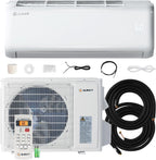 Albott Mini Split Air Conditioner Heat Pump, 12000 BTU 18.5 SEER2 220V Inverter Wall-Mounted Unit for Spaces up to 750 Sq. Ft, Includes 14.8ft Install Kit, White