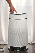LG PuriCare 360-Degree Single Air Purifier with Clean Booster, ThinQ Wi-Fi and Voice Control (AS330DWR0), 310 sq. ft, White