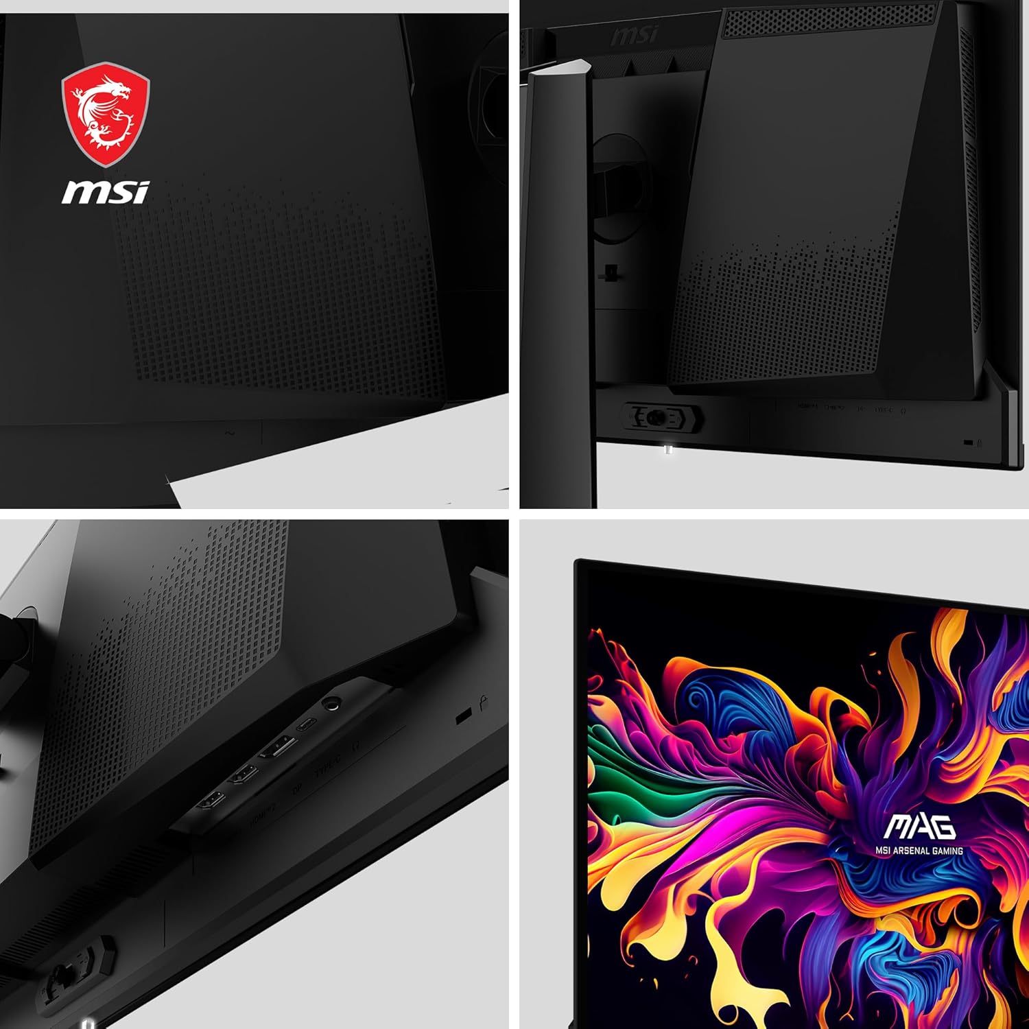 msi MAG 271QPX QD-OLED  27 OLED Gaming Monitor  2560 x 1440 (QHD)  0.03ms Response time  360Hz  True Black HDR 400  HDMI  DP Port  USB Type C  Tilt  Height  Black