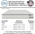 Ethical Mattress CO 6" Kid's Mattress, Toxin-Free, Made in The USA with Organic Cotton, Wool, Latex & Pocketed Coils (Bed-in-a-Box); Perfect for bunk beds, trundles & Platform beds - Twin Size