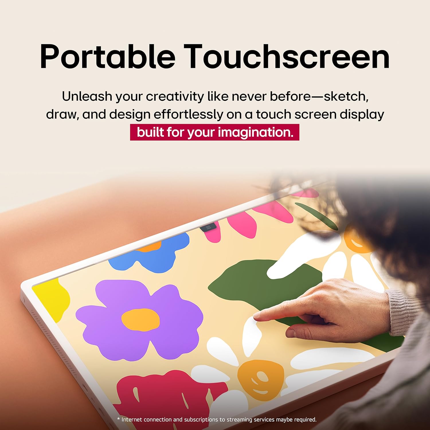 LG 27-Inch StanbyME 2 with Folio Cover  Portable Touch Screen  Dolby Vision  HDR10  Filmmaker Mode  Built-in Battery  Full Swivel Rotation (27LX6TYGA  2025)