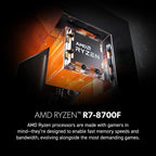 msi Codex Z2 Gaming Desktop: AMD R7-8700F  GeForce RTX 5070  32GB DDR5  2TB m.2 NVMe SSD  USB Type-C  VR-Ready  Windows 11 Home : A8NVP-436US