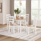 Signature Design by Ashley Gesthaven Casual Dining Drop Leaf Table, Light Brown & White