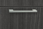 Romig Regency Legacy Stand Up Desk/3 Lateral File Quad with Bookcase End  Ash Grey
