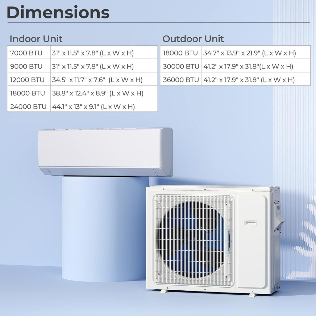 SIMOE 30k BTU Tri 3 Zone Multi Zones Mini Split AC Heat Pump Full Set, Mini Split Air Conditioner, 23 SEER2, Wifi-Enabled 9k+12k+12k BTU, 208-230V, Ductless Energy Star, Installation Kit
