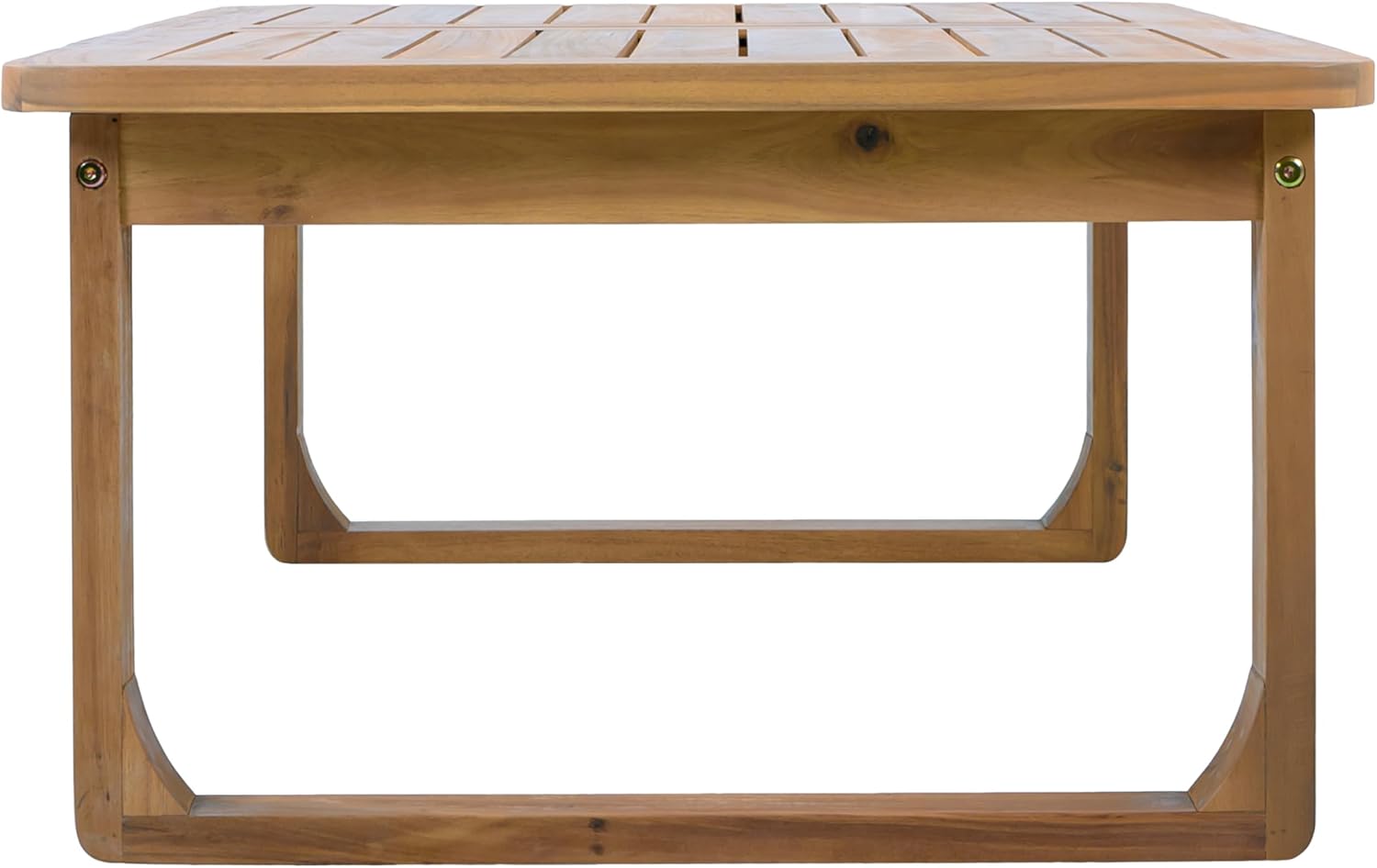 Christopher Knight Home Lebat Patio Acacia Wood Coffee Table, Solid Wood Outdoor Table for Patio Furniture Set, Slat Panel Rectangular Top, Light Teak