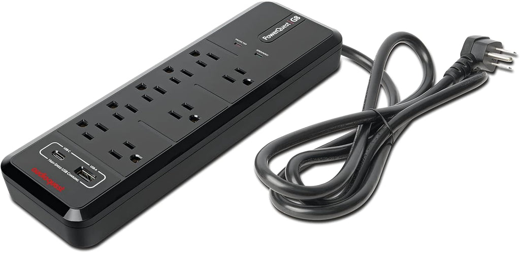 Samsung QN50QN90FAFXZA 50 Inch Neo QLED 4K QN90F Vision AI Smart TV with an AudioQuest G8 8-Outlet USB-A/USB-C AC Power Surge Protector (2025)