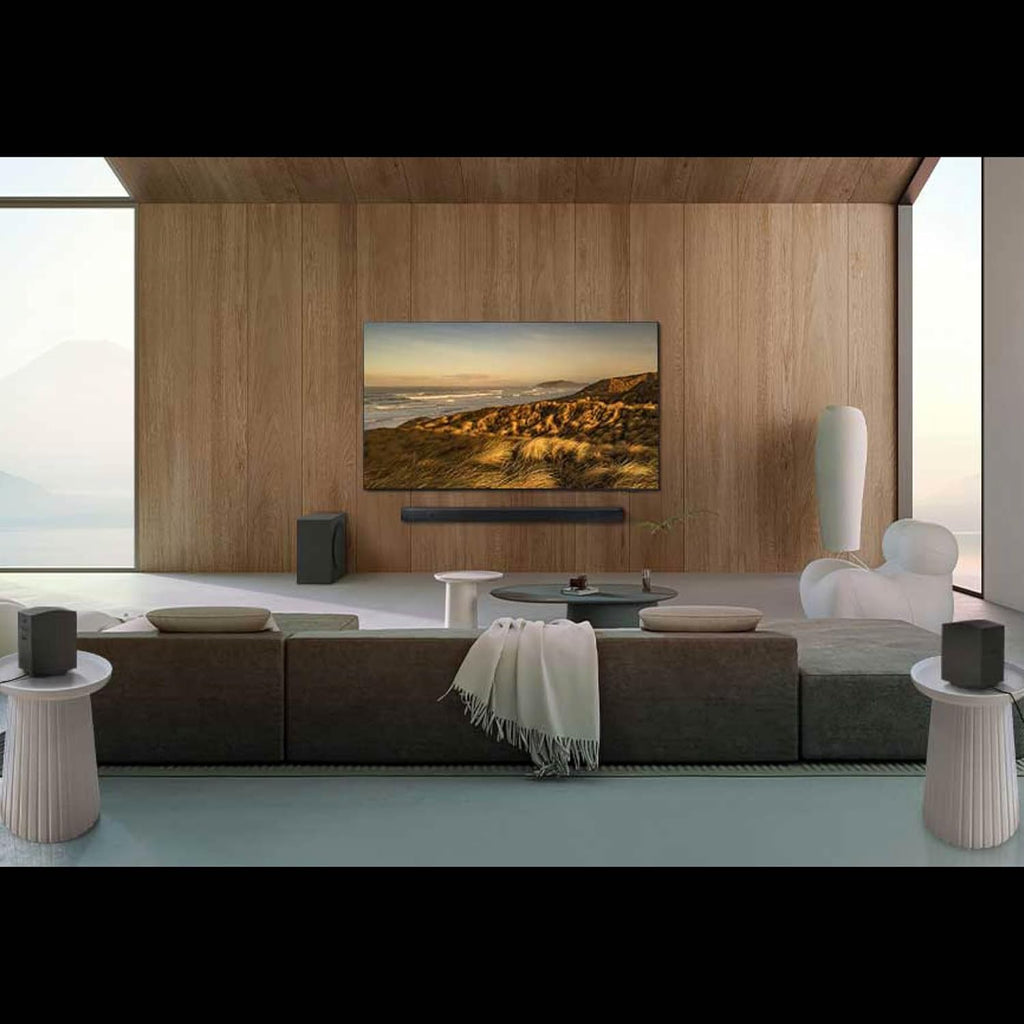 SAMSUNG Q990D 11.1.4ch Soundbar w/Wireless Dolby Atmos Audio  Rear Speaker Included  Q-Symphony  SpaceFit Sound Pro  Adaptive Sound  Game Mode Pro with Alexa Built-in  HW-Q990D/ZA