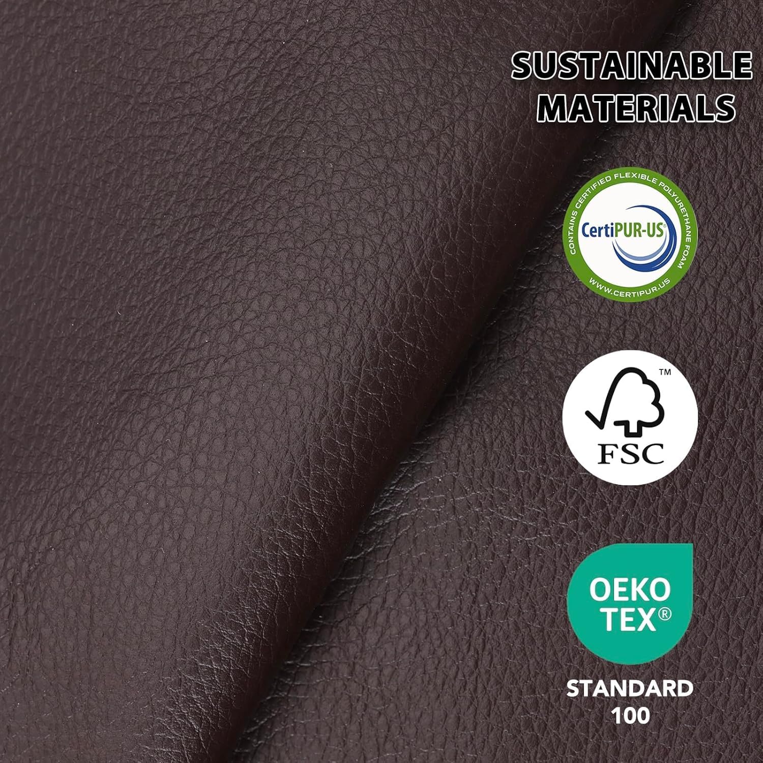 EONIX Clearance Dual Motor Lay Flat Power Lift Recliner Chair for Elderly with Heat and Massage, Electric Leather Lift Chair with Charging Ports, FSC Oeko 400lbs Heavy Duty, SLRY003061, Dark Brown