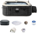 INTEX PureSpa Greystone Deluxe Inflatable Hot Tub  with with Built-in FastFill Inflation System  Spa Control App  and 4 Person Capacity  83" x 28"