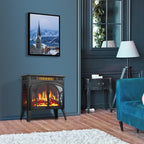 R.W.FLAME Electric Fireplace Heater 25" with Remote Control, Cathedral Stylish, Different Flame Effects and Log Set Colors, Adjustable Brightness and Heating Mode, Overheating Safe Design