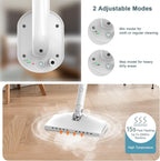 7-in-1 Steam Mop, 1200W Rotated Steam Cleaner for Home, 2 Modes, 400ML Removable Tank, 23FT Power Cord, 2 Pads, Multi-Surface Steamer for Hard Floor, Laminate Floor, Tiles Cleaning (Ocean Blue)