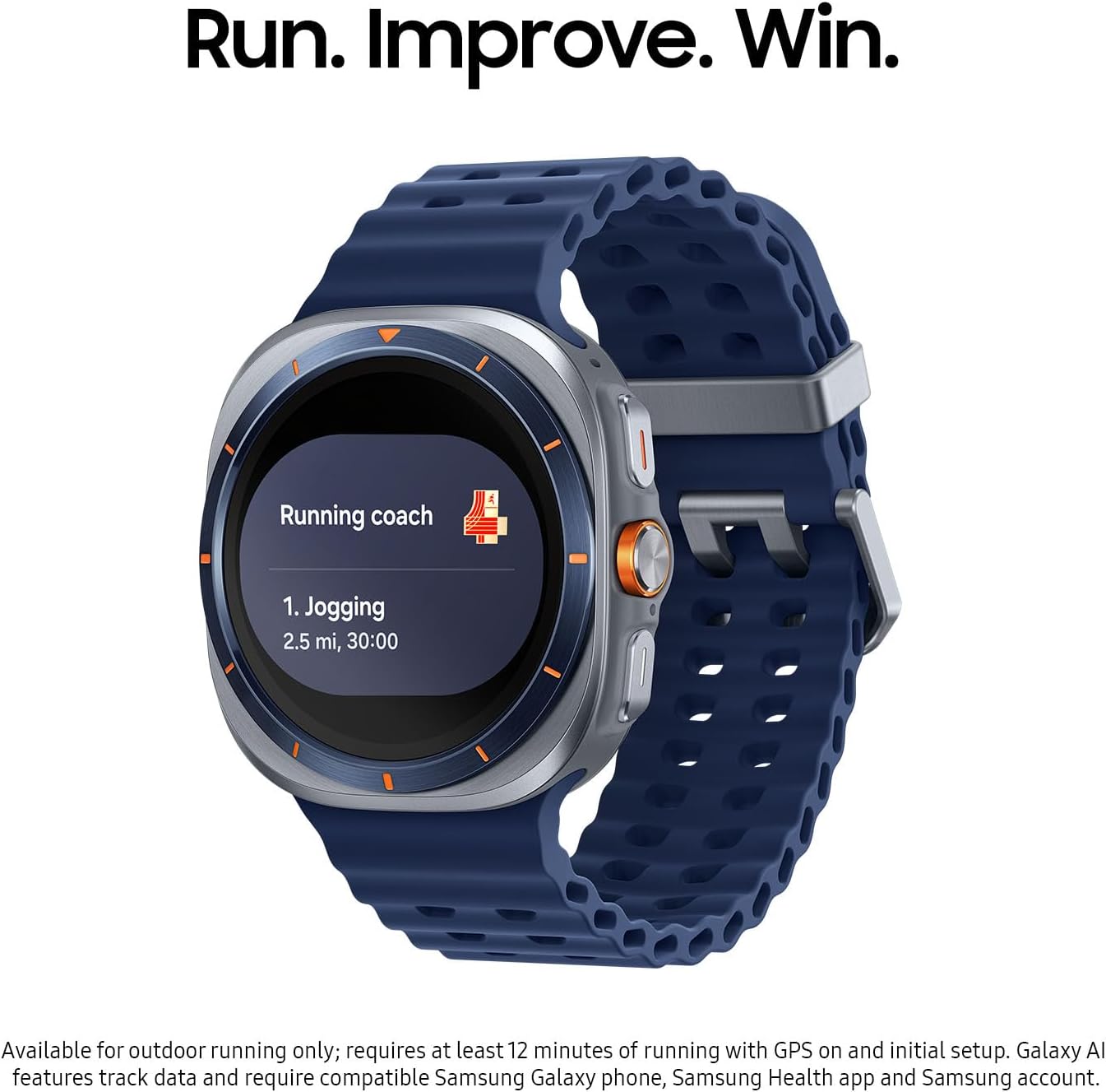 Samsung Galaxy Watch Ultra (2025) 47mm LTE Smartwatch  Titanium Casing  Advanced Sleep Coaching  Running Coach  Energy Score  Heart Rate Tracking  GPS  Titanium Blue US Version  2 Yr Warranty