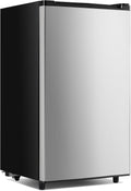 NEWBULIG Mini Fridge with Freezer 3.2 Cu.Ft Small Refrigerator for Office, Dorm, Small Fridge with Adjustable Thermostat, Energy Saving, Singel Door, Sliver