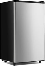 NEWBULIG Mini Fridge with Freezer 3.2 Cu.Ft Small Refrigerator for Office, Dorm, Small Fridge with Adjustable Thermostat, Energy Saving, Singel Door, Sliver